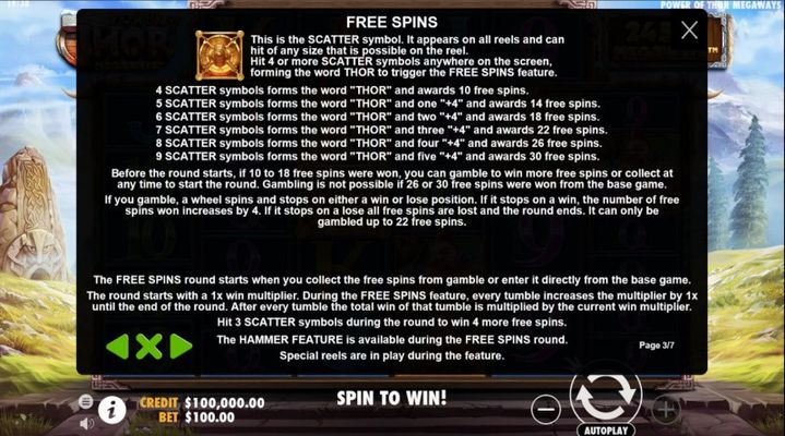 Free Spin Feature Rules