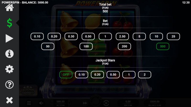Powerspin :: Available Betting Options