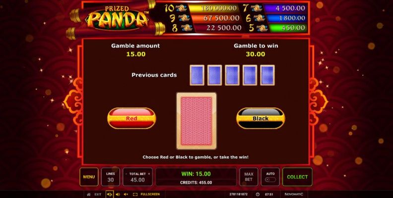 Red or Black Gamble Feature