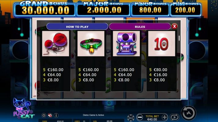 Paytable - Medium Value Symbols