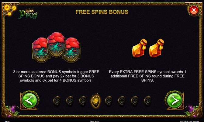 Pyro Pixie :: Free Spins Rules