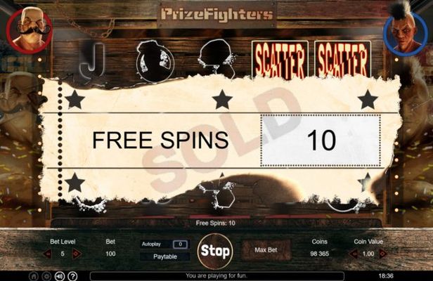 Scatter win triggers the free spins feature