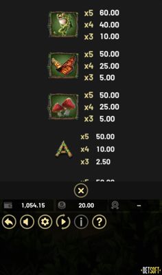 Medium Value Symbols Paytable
