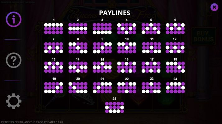 Paylines 1-25