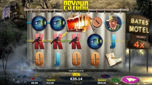 multiple winning paylines combine with a 4x wild for a big winning jackpot