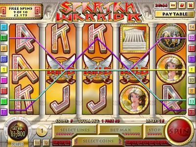 multiple winning paylines triggers an $1,800 big win during the free spins feature. The total free spins payout was $2,175