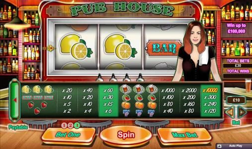 Slot game symbols paytable