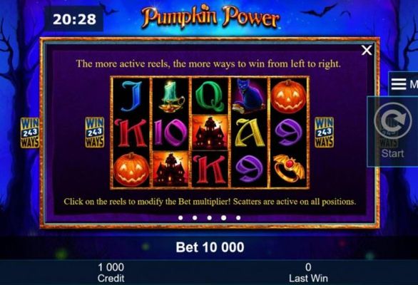 The more active reels, the more ways to win from left to right.