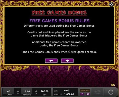 Free Games Bonus Rules