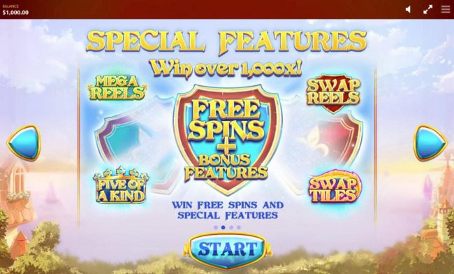 Win over 1,000x! Free Spins + Bonus Features