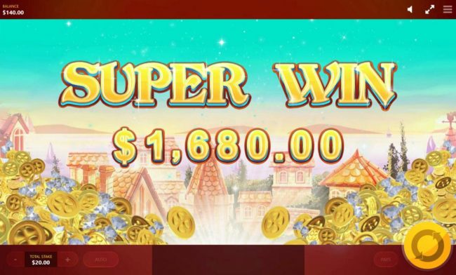 A 1,680.00 Super Win awarded player.