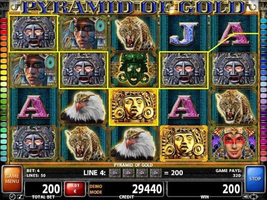 Gold Idol wild symbols trigger multiple winning combinations.