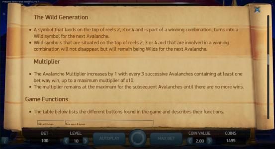 The Wild Generation game rules and Multiplier rules
