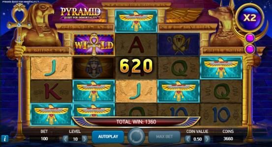 A 620 coin payout added to an already growing jackpot