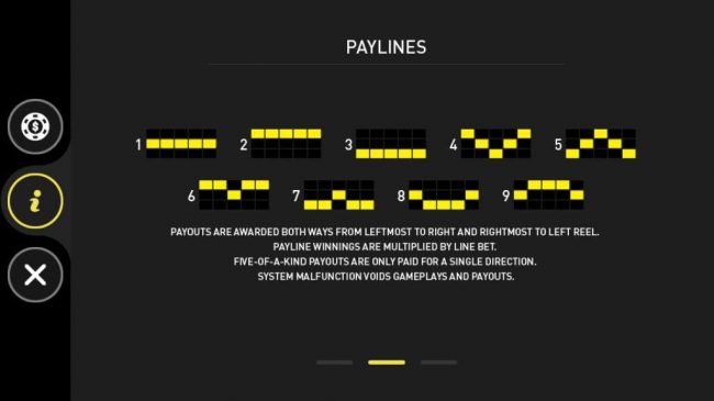 Paylines 1-9