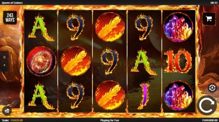 Play slots at Eddy Vegas: Eddy Vegas featuring the Video Slots Queen of Embers with a maximum payout of $225,000