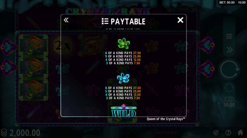 Paytable - Low Value Symbols