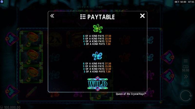 Paytable - Low Value Symbols