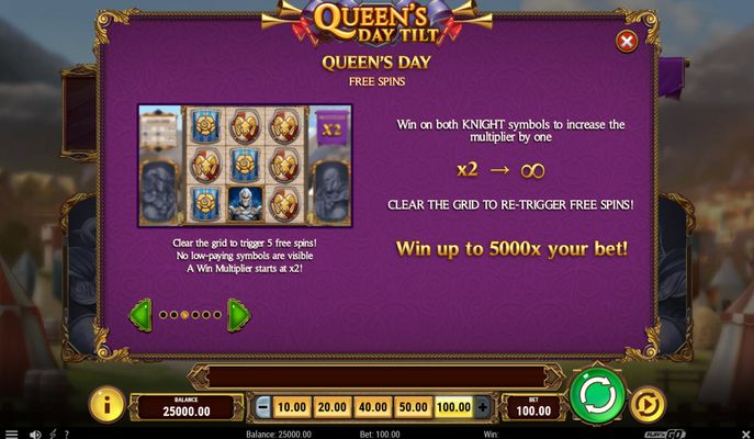 Queen's Day Tilt :: Free Spins Rules