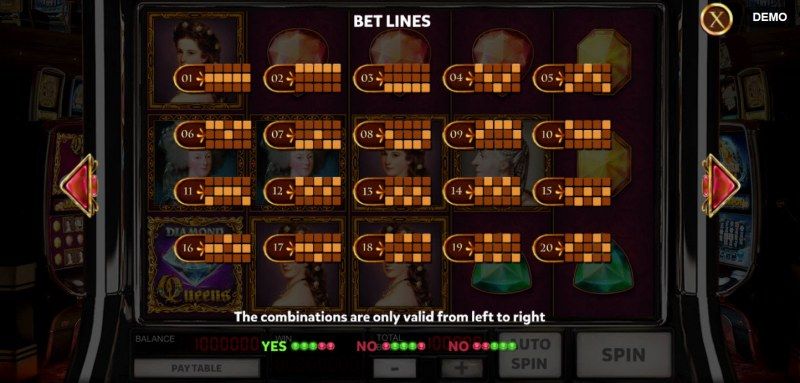 Paylines 1-20