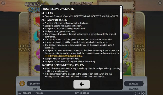 Progressive Jackpot Rules