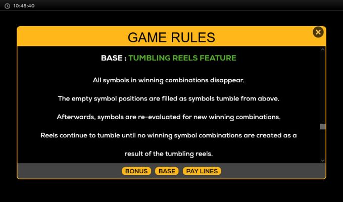 Tumbling Reels Feature