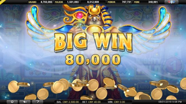 An 80000 coin big win
