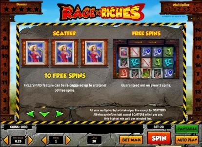 scatter and free spin rules