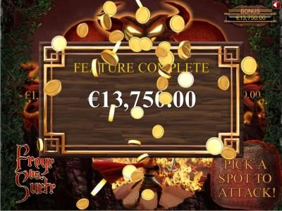 Bonus Feature pays out a tital of ?13,750 for an epic win!