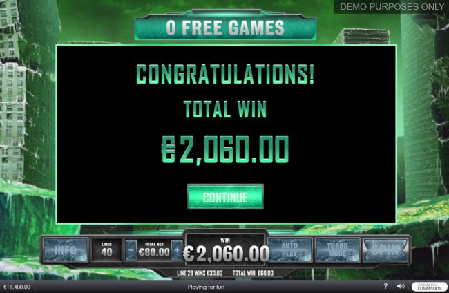 Total Free Spins Payout