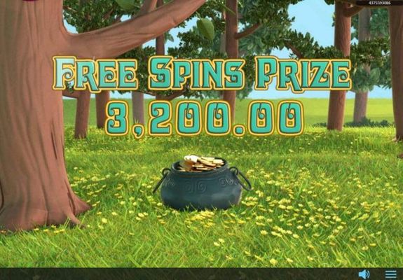 A total of 3200.00 paid out for free spins play
