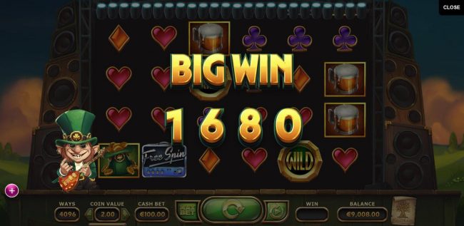 Multiple winning combinations triggers a 1680 coin big win