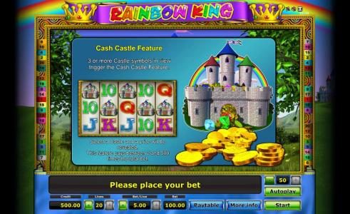 cash castle feature game rules