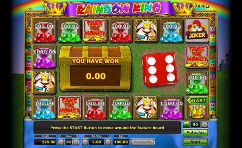 rainbow king feature game baord