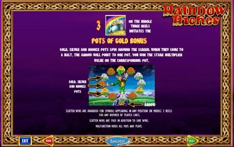 pots of gold bonus feature rules