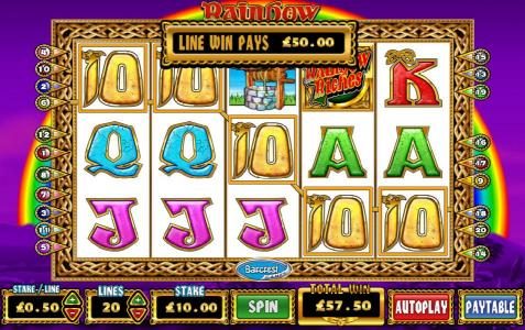 five of a kind triggers a $50 jackpot payout
