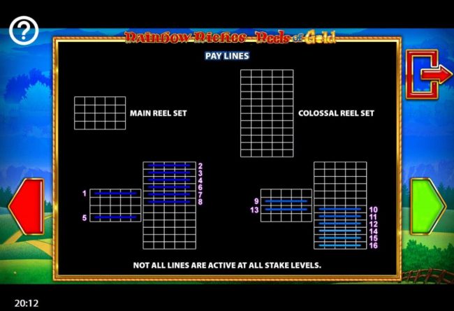 Payline Diagrams 1-16