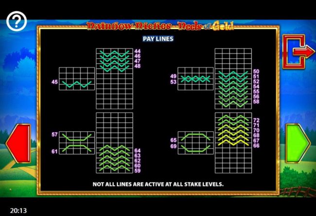 Payline Diagrams 44-72