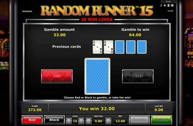 Red or Black Gamble feature