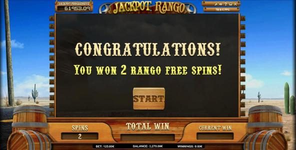 you won 2 rango free spins