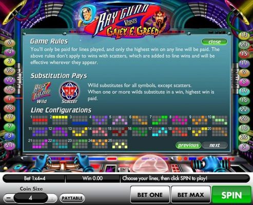 General Game Rules and Payline Diagrams 1-25