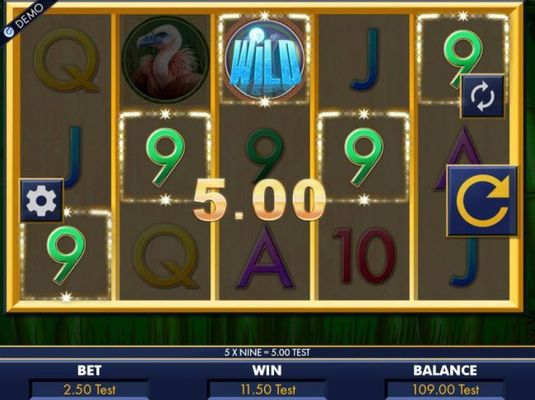 A winning Five of a Kind.