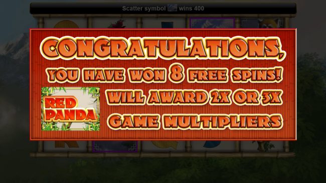 8 Free Spins Awarded