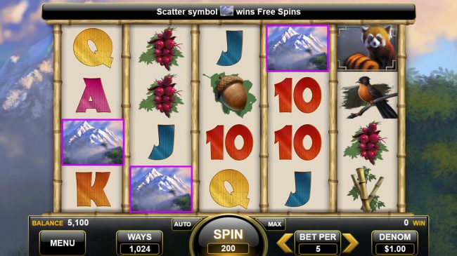 Scatter win triggers the free spins feature