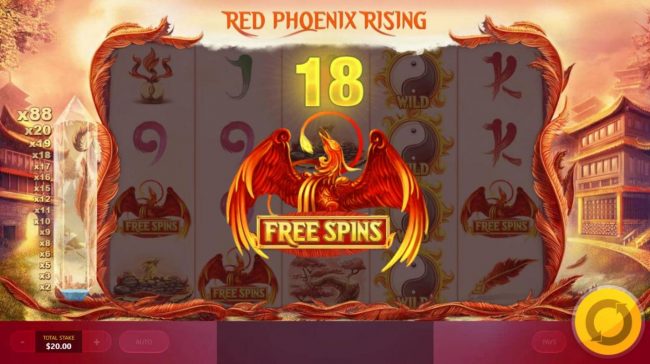 Landing 3 or more scatters anywhere on the reels triggers the free games feature.