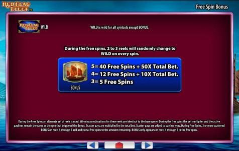 The game log is WILD symbol for this game and is wild for all symbols except BONUS. During the free spins, 2 to 3 reels will randomy change to WILD on every spin.