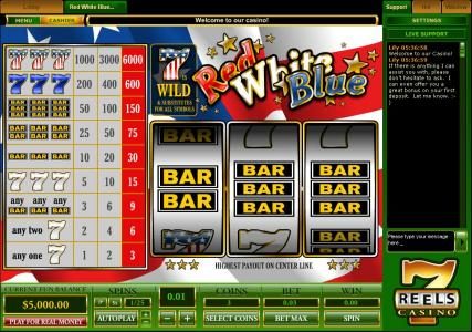 this classic video slot game consists of 3 reels and 1 payline