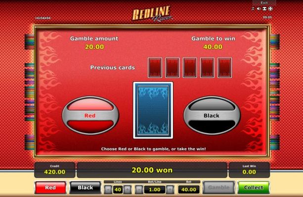 Red or Black Gamble feature