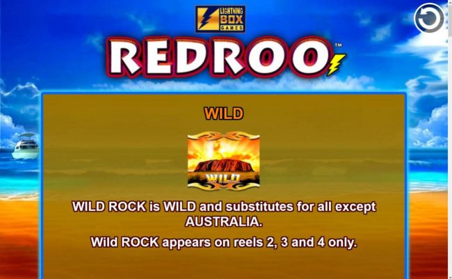 Wild Rock is wild and substitutes for all except scatter. Wild Rock appears on reels, 2, 3 and 4 only.