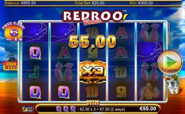 X3 wild multiplier triggers a 55.00 payout during the free spins feature.